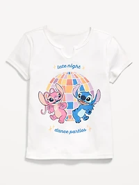 Disney© Stitch & Angel Ribbed Graphic T-Shirt for Girls