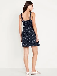 Fit & Flare Crepe Mini Dress
