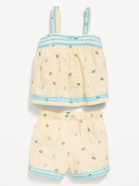 Top and Shorts Set for Toddler Girls