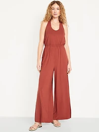 Waist-Defined Halter Jumpsuit