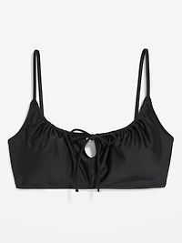 Matte Ruched Bikini Swim Top