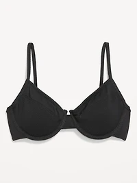 Textured Underwire Balconette Swim Top