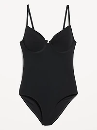 Textured One-Piece Balconette Swimsuit