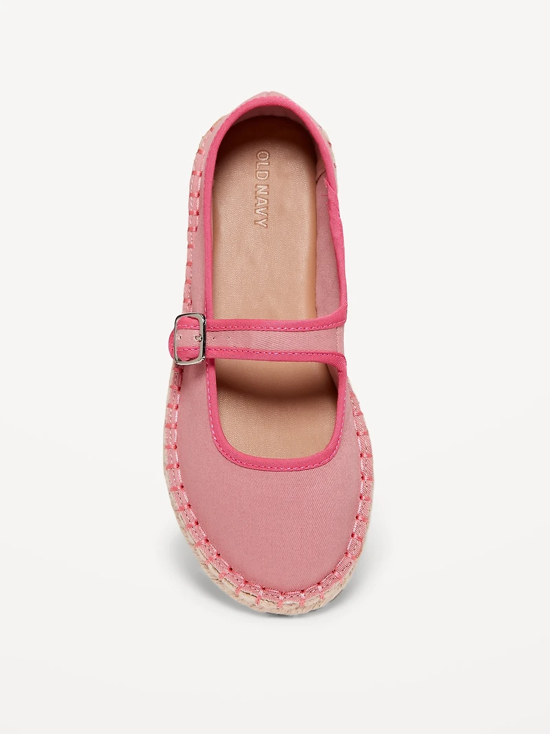 Mary-Jane Espadrille Flats for Girls