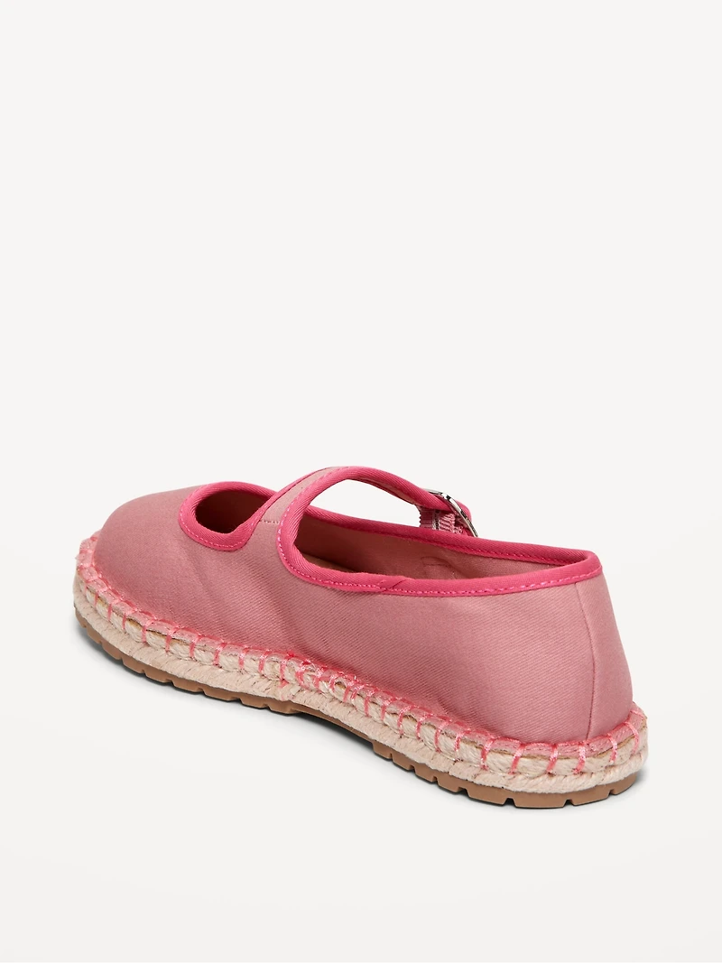 Mary-Jane Espadrille Flats for Girls