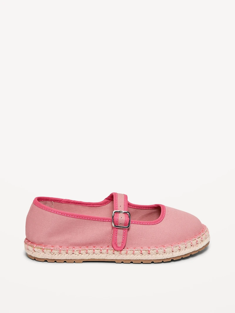 Mary-Jane Espadrille Flats for Girls