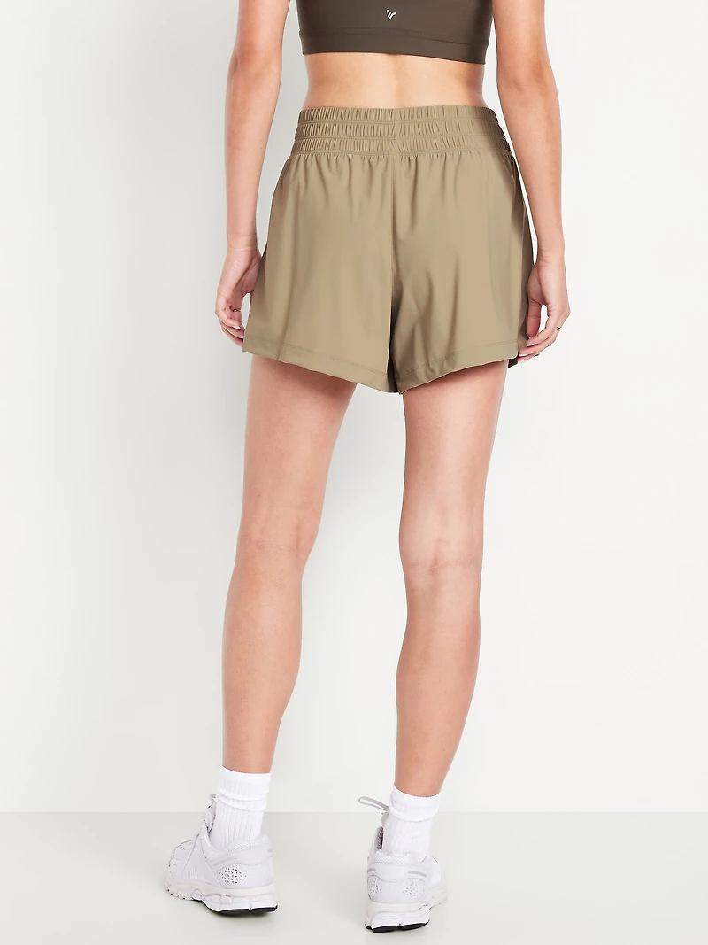High-Waisted SleekTech Shorts -- 4-inch inseam