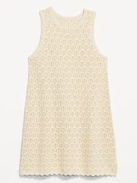 Sleeveless Crochet Tunic Sweater
