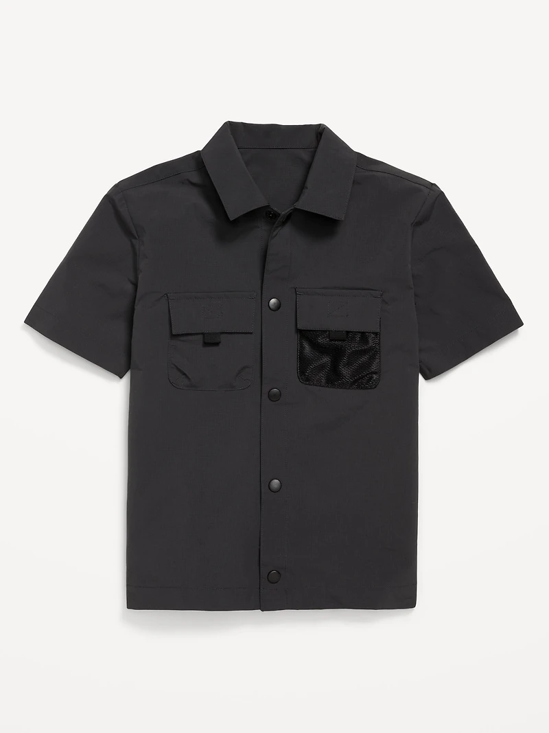 Short-Sleeve Ripstop Pocket Shirt for Boys