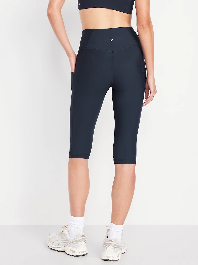 High-Waisted PowerSoft Capri Pocket Leggings