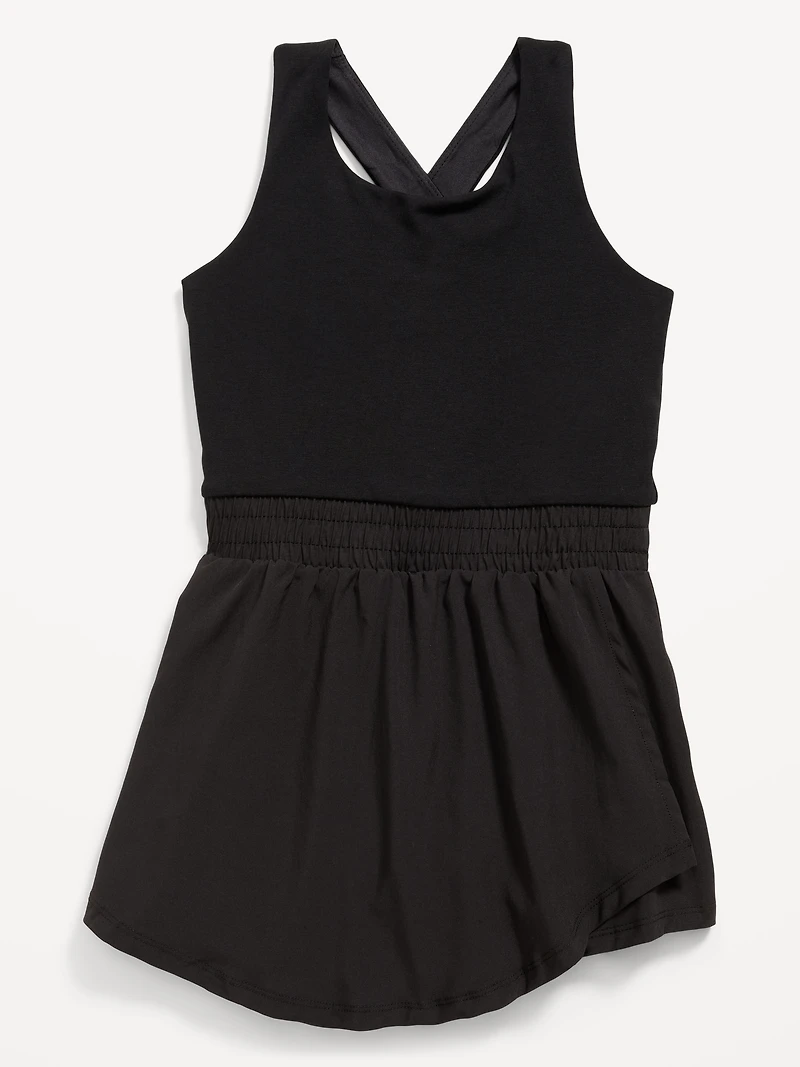 PowerChill Criss-Cross Performance Shorts Bodysuit for Girls