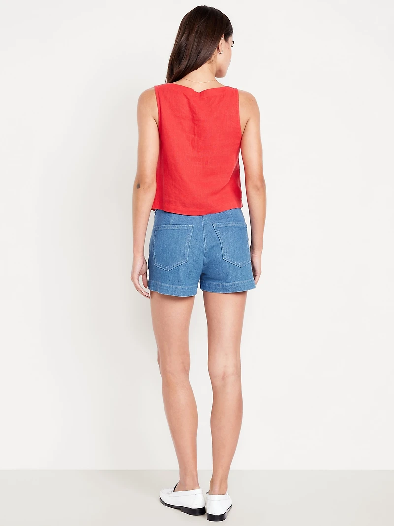 High-Waisted Mariner Shorts -- 3-inch inseam