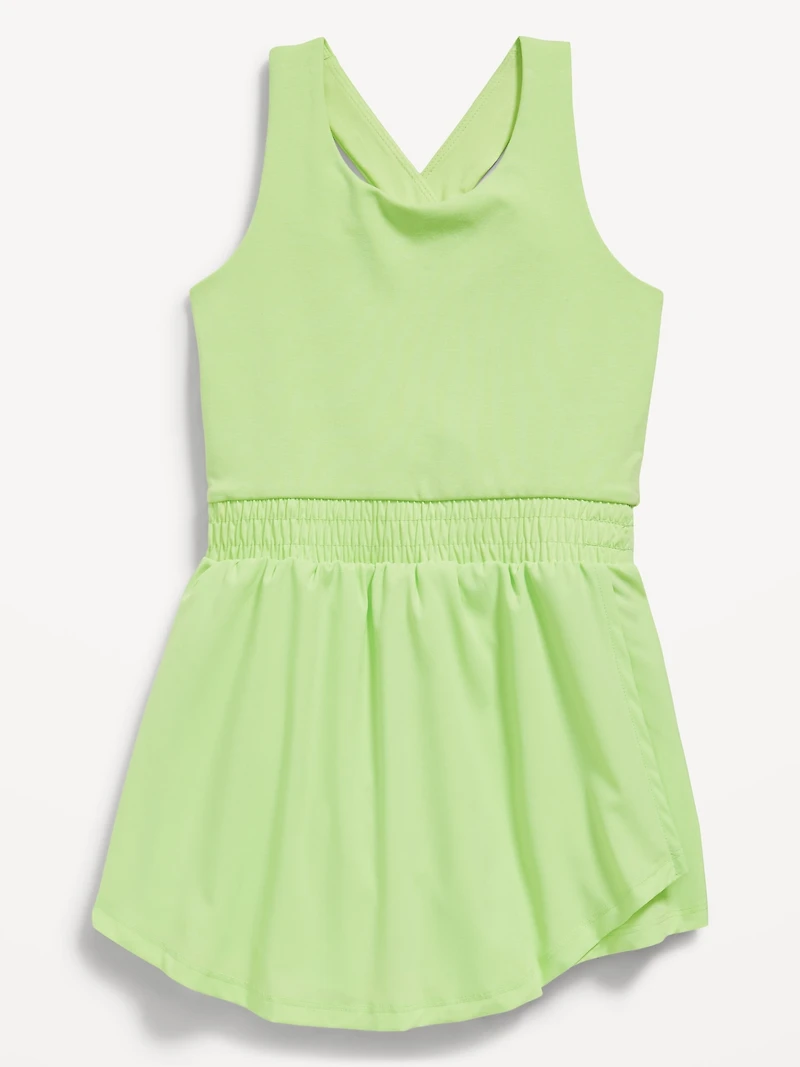 PowerChill Criss-Cross Performance Shorts Bodysuit for Girls