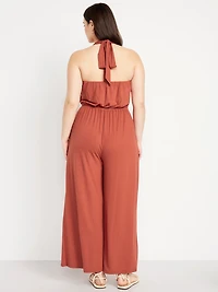 Waist-Defined Halter Jumpsuit