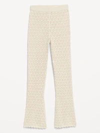 High-Waisted Crochet Flare Pants