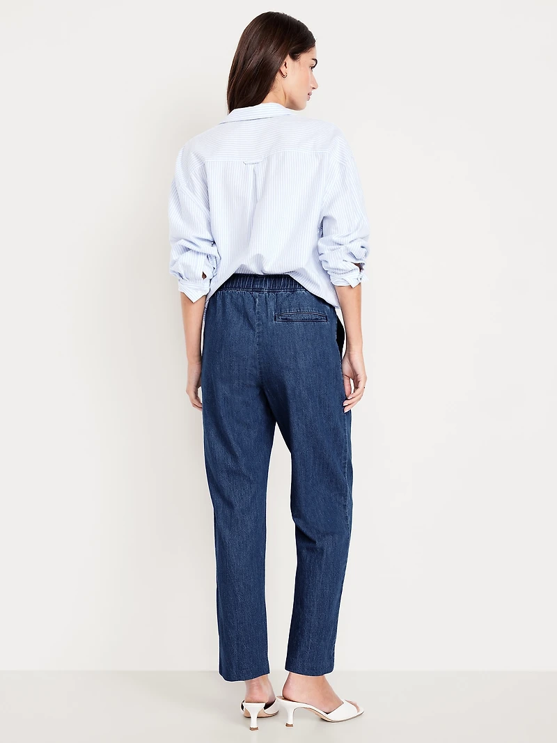 High-Waisted Billie Straight Ankle Trouser