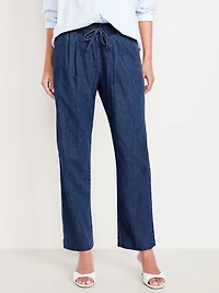 High-Waisted Billie Straight Ankle Trouser