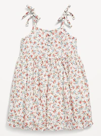 Printed Sleeveless Bubble Dress for Toddler Girls