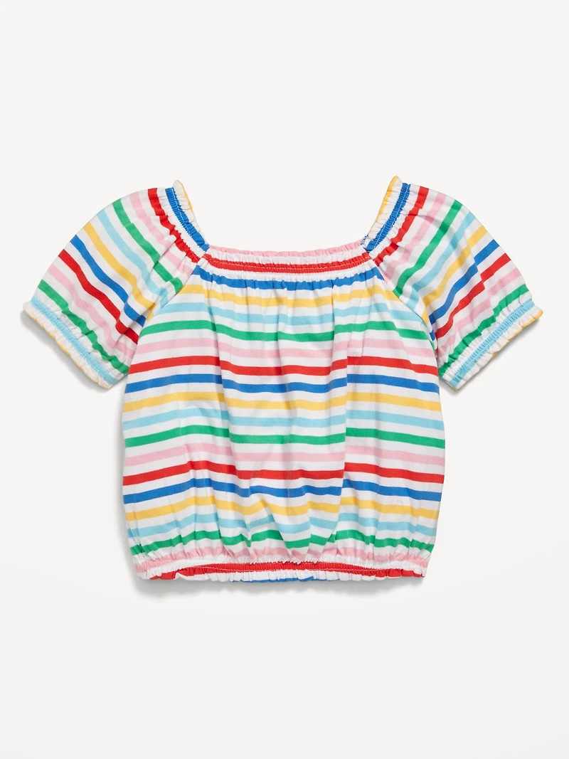 Short-Sleeve Bubble Top for Toddler Girls