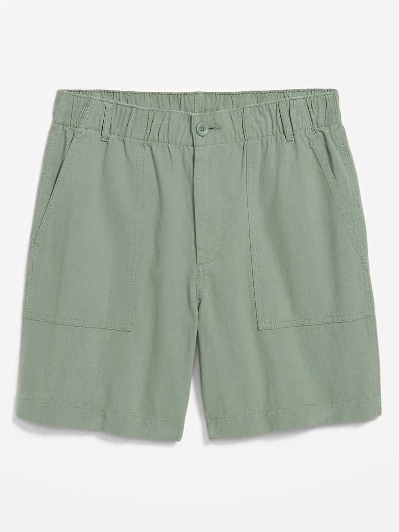 Crepe Workwear Shorts -- 7-inch inseam