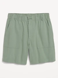 Crepe Workwear Shorts -- 7-inch inseam
