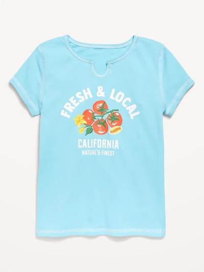 Fitted Ribbed T-Shirt for Girls