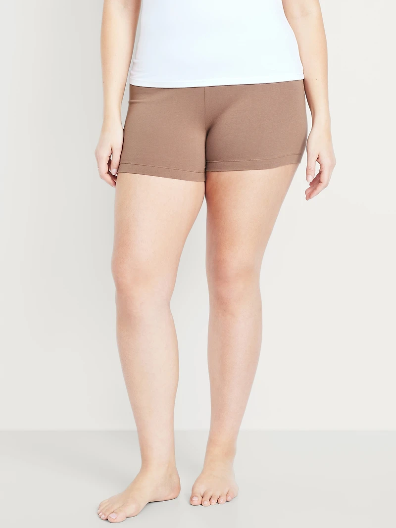 High-Waisted Biker Shorts -- 4-inch inseam