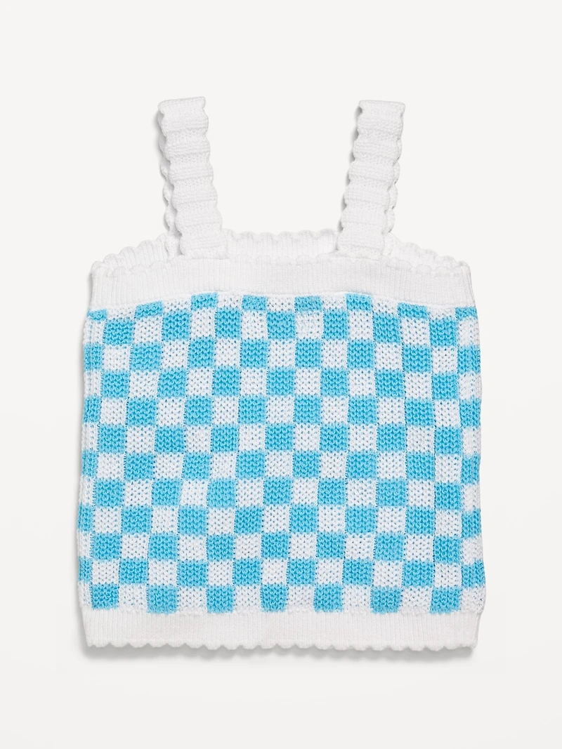 Sleeveless Sweater-Knit Tank Top for Girls