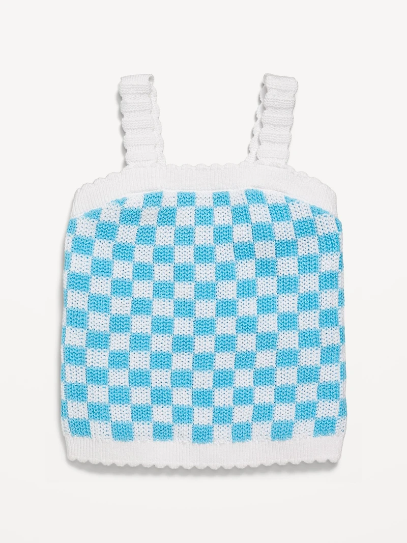 Sleeveless Sweater-Knit Tank Top for Girls