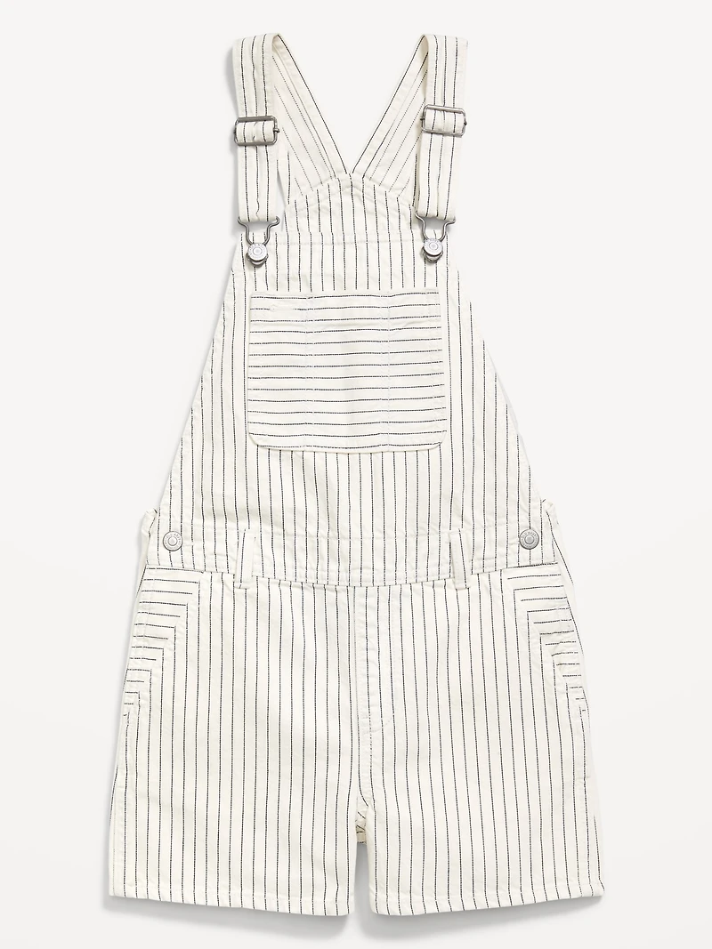 Printed Baggy Jean Shortalls for Girls