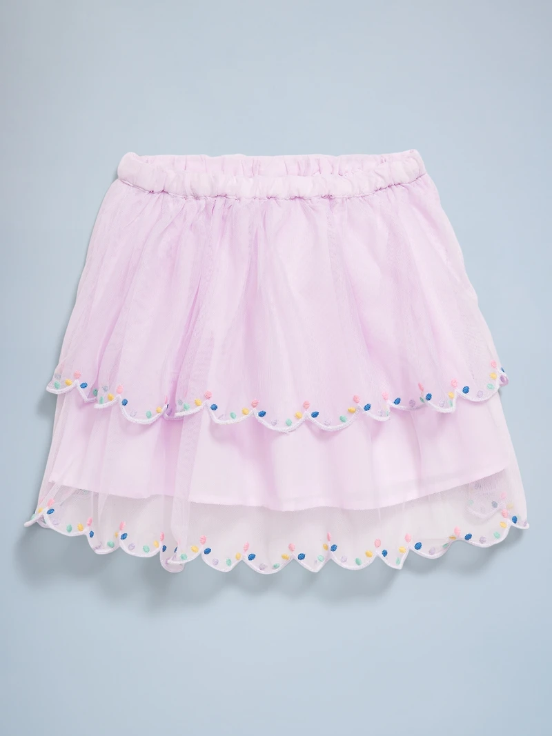 Birthday Tiered Tulle Skirt for Toddler Girls