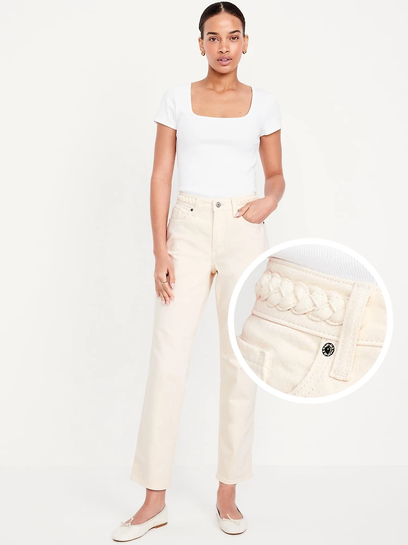 High-Waisted OG Straight Ankle Jeans