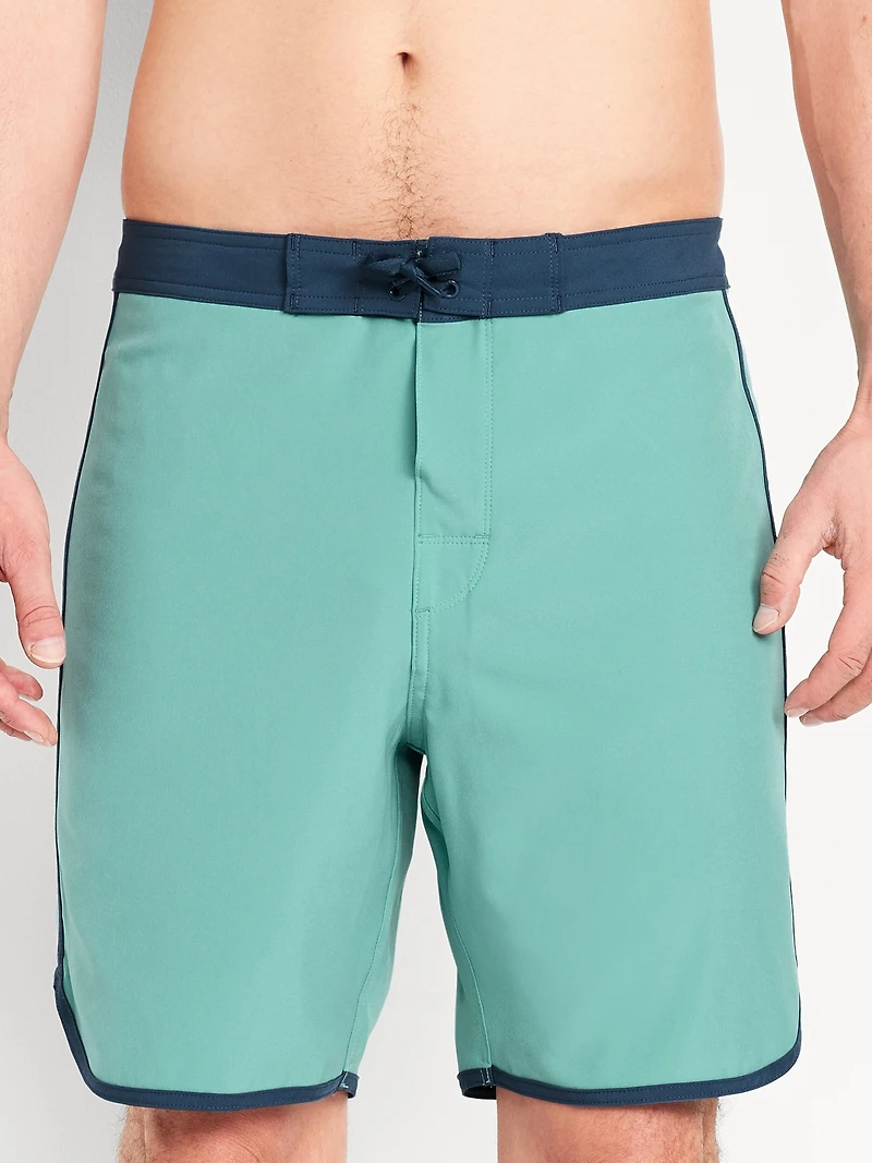 Solid Board Shorts -- 8-inch inseam