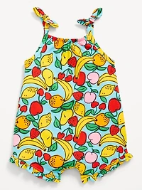 Sleeveless Tie-Knot One-Piece Romper for Baby