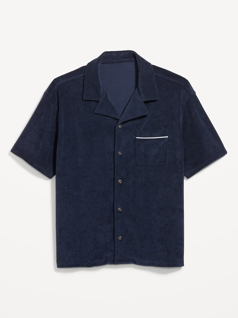 Short-Sleeve Cropped Terry Shirt