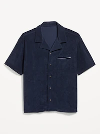 Short-Sleeve Cropped Terry Shirt