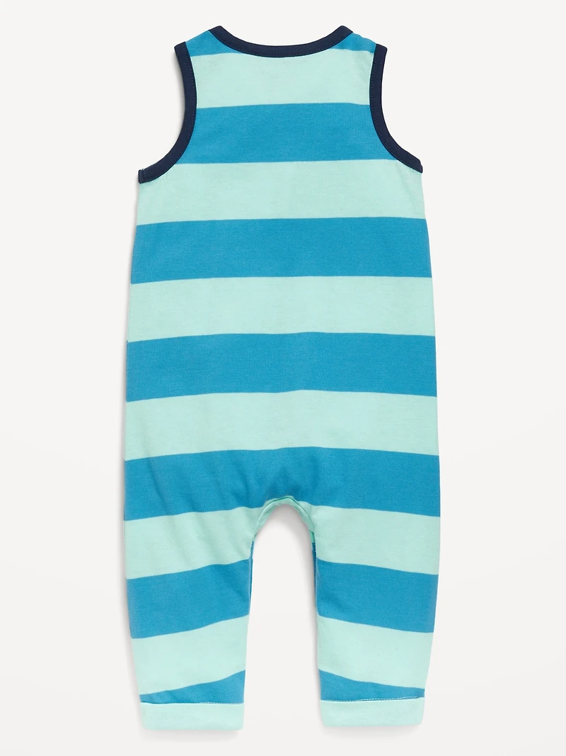 Sleeveless Henley One-Piece for Baby