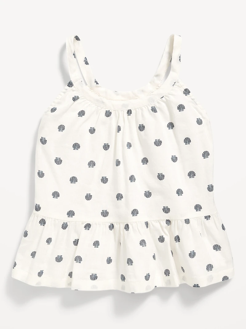 Printed Cami Peplum Top for Toddler Girls