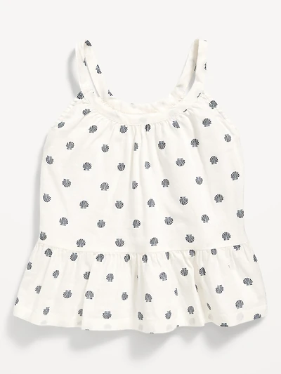 Printed Cami Peplum Top for Toddler Girls