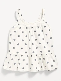 Printed Cami Peplum Top for Toddler Girls