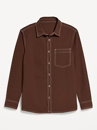 Contrast Stitch Workwear Shirt