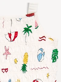 Sleeveless Smocked Romper for Girls