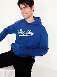 Oversized Logo Pullover Hoodie for Men