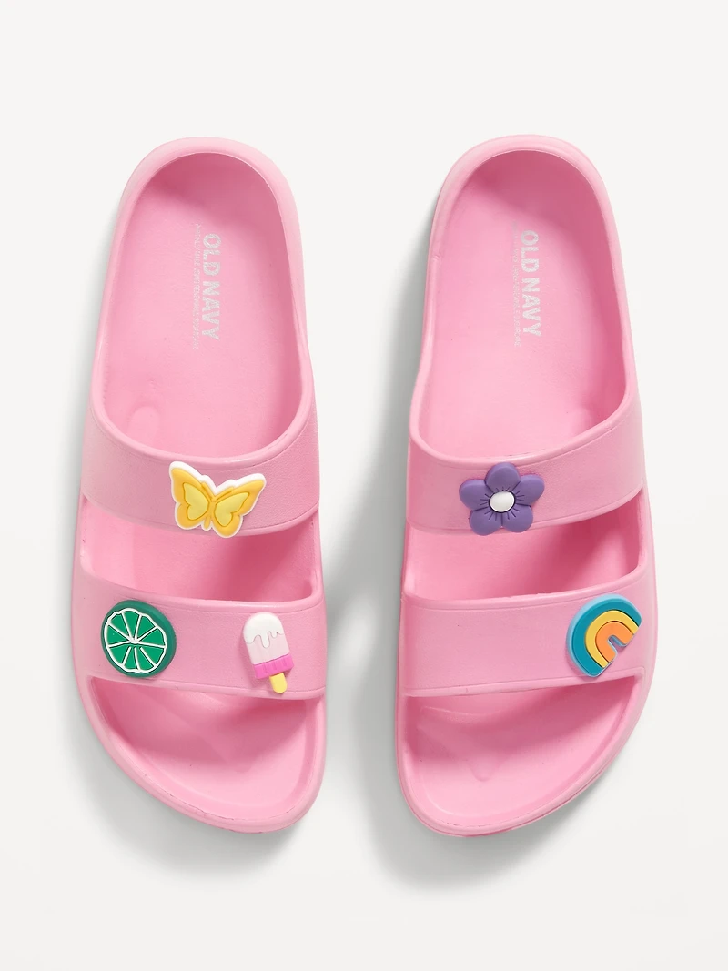 Double-Strap Slide Sandals for Girls