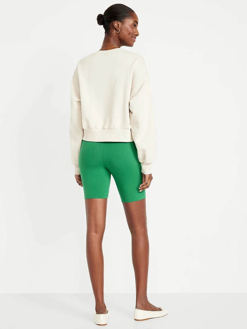 High-Waisted Biker Shorts -- 8-inch inseam