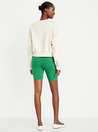 High-Waisted Biker Shorts -- 8-inch inseam