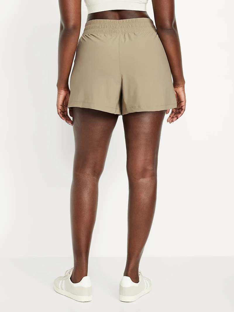 High-Waisted SleekTech Shorts -- 4-inch inseam