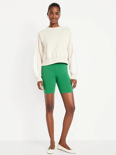 High-Waisted Biker Shorts -- 8-inch inseam