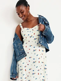 Fit & Flare Crepe Mini Dress