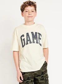 Oversized Washed Short-Sleeve T-Shirt for Boys